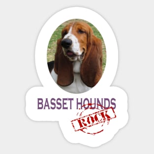 Basset Hounds Rock! Sticker